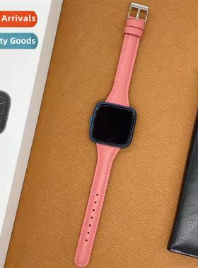 适用Fitbti versa lite watch leather strap watchband1 generat