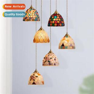 New Scinavian retro Mederranean stained glass full copper ch