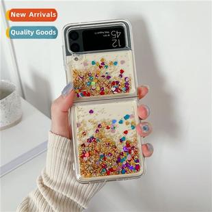 Folding Glitter Quicksand 适用Samsung Case Flip34 Phone