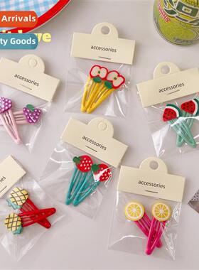 2 sets  fru  clips BB clip cute girl heart bangs clip apple