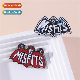 Skelet Bat Pin New Badge Band Halloween Punk 2023 Brooch