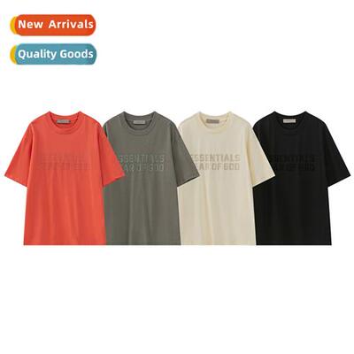 High Set Tide FOGESSENTIALS Flocked letters round neck cott