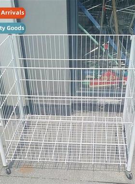 60*90 large clos cage movable promotial cart grid shelves wh