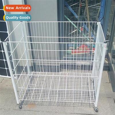 60*90 large clos cage movable promotial cart grid shelves wh