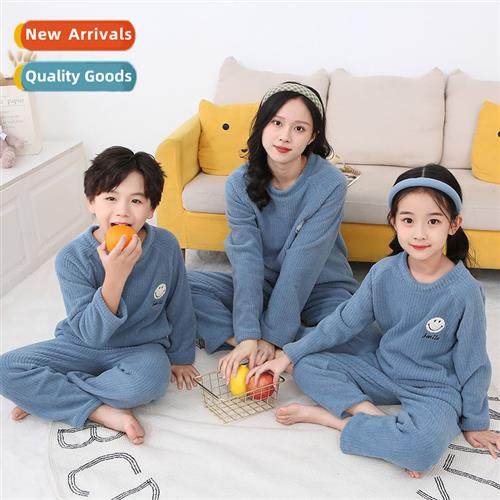 Autumn and winter childrens poplar velvet pajamas home wear