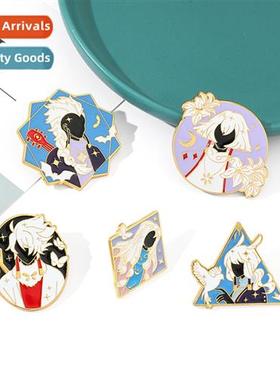 New light encounter around  rain forest card card brooch cut