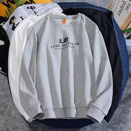 2023 spring new tide print loose oversize mens pullover terr