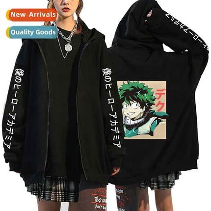Japans anime my hero academy zipper pullover sweater Bakugo