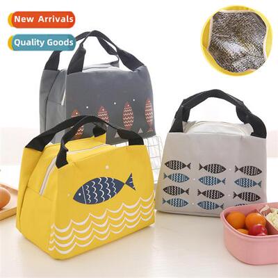 Tote Bento Bag Lunch Bag Lunchbox Insulated Bag Small Fish I