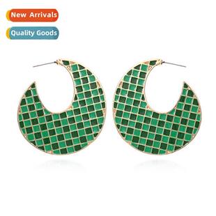 Persalized creative retro glaze earrings temperament fashiab