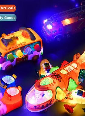 Electric toys Children universal car set light up four wheel