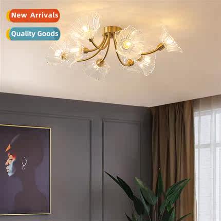 Scinavian light luxury atmosphere living room lotus leaf lam