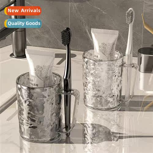 Scinavian style glacier pattern mouthwash cup transparent to