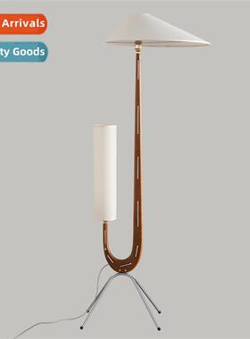 Antique walnut floor lamp er  giraffe double head ambient fl