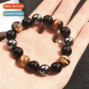New listing 12MM European and American mens tigers eye ste b