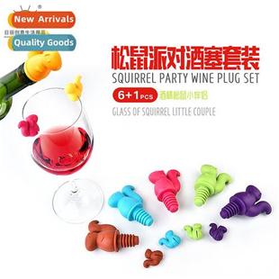 creative stopper squirrel champagne plastic Home bottle wine