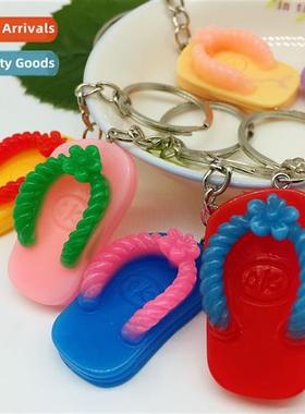 Cute mini shoes flip-flops keychain pendant bag hanging acce
