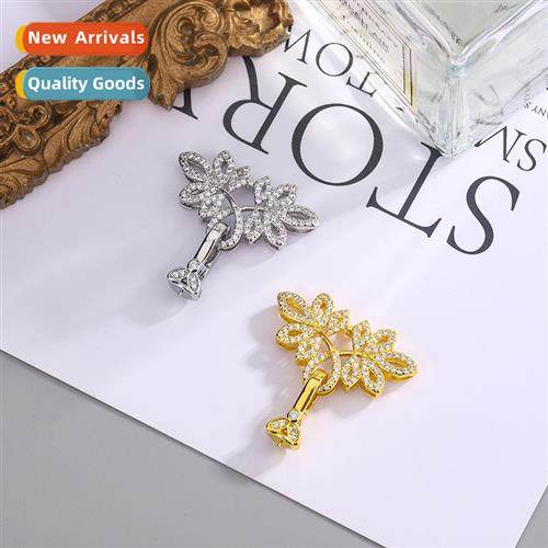 Set zircia pearl necklace pendant empty bracket hmade DIY je