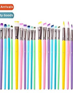 6 Oil Brushes Set Macar Color Watercolor Gouache Brushes Pro