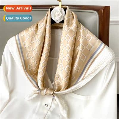 Korean versi   new small shawl female fashi rhombic lattice