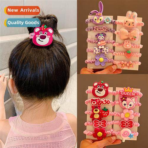 Childrens strawberry bear  rope ltle girl tie  elastic  band