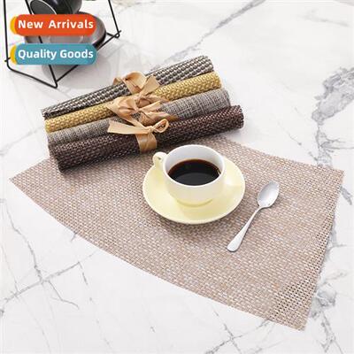 fan-shaped PVC placemats hotels  western food mat heat insul