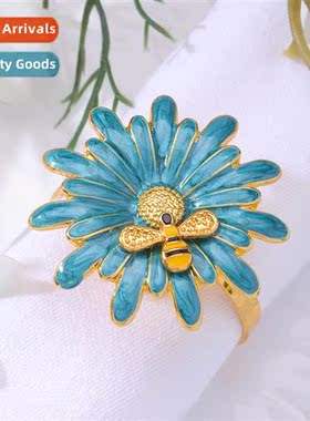 el tableware small daisy bee napkin clasp flower napkin ring