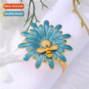 el tableware small daisy bee napkin clasp flower napkin ring