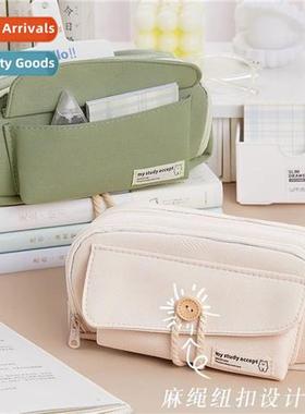 4 layers  large capacy pencil bag girls statiery box for ele