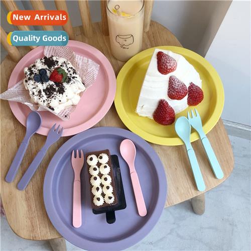 Korea ins blogger cute girl heart macar color dinner plate p
