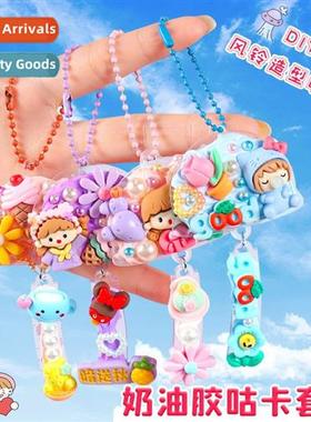 Wind chime goo card set girls stickers hbook cream glue goo