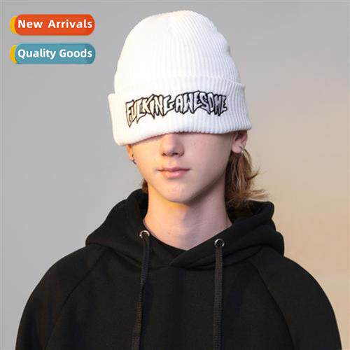 men  women tide cap FUCKING AWESOME knted cap set head hip-h