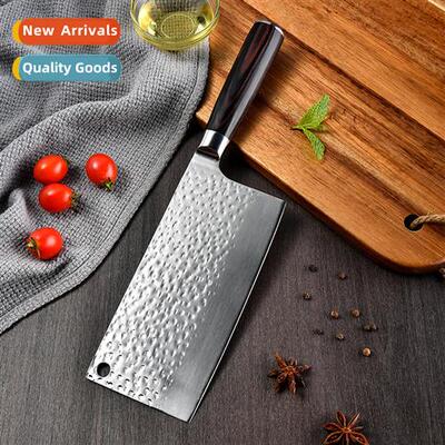 Solid wood hle hammered forged Chinese kchen household chefs