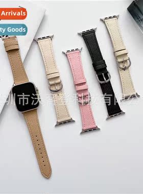 适用apple apple watch876SE54321 leather arc buckle iWatch ly