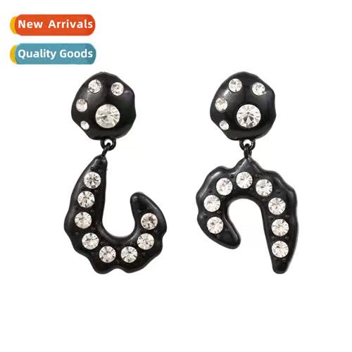 New exaggerated geometric earrings retro fashi oil drop diam