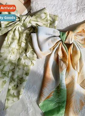 Small fresh Mori bow ribb hair clips female French elegant s