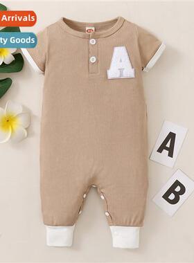 ins baby spring  autumn  2022 new n solid color short-sleeve