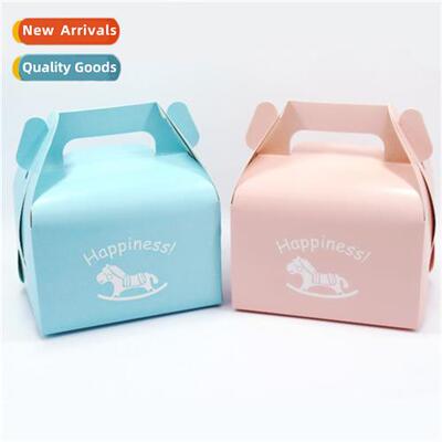 New two-color cute wooden horse cake food packaging box wh m