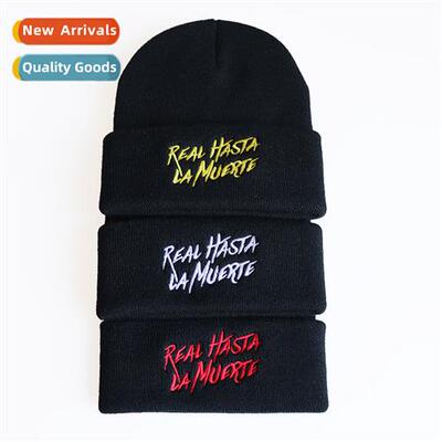nd Real Hasta La Muerte letters embroidery knted cap wool ca