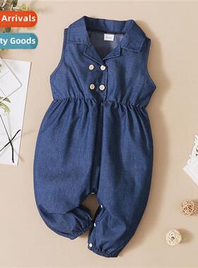 Girls spring  autumn  2022 new n sleeveless solid color baby