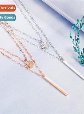 Round lg double necklace female new temperament senior gener