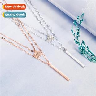 necklace female new Round senior double temperament gener