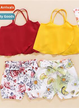 Children in  spring  fall  2020 new n solid color halter top