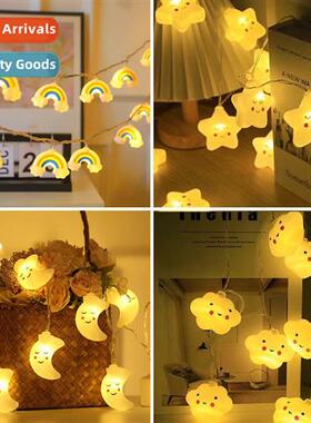 led color flashing lights smiley face stars rainbow clouds a