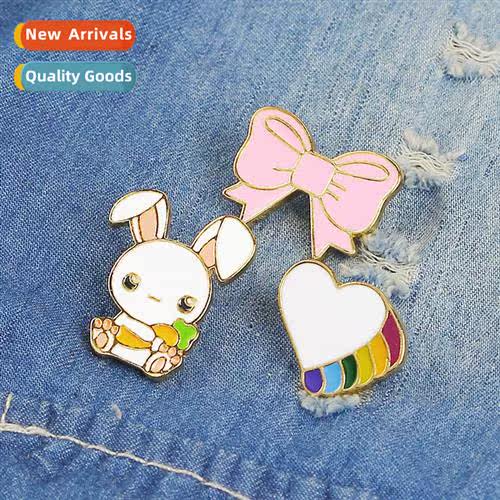 New brooch Japanese cute carto bunny bow love brooch cowboy