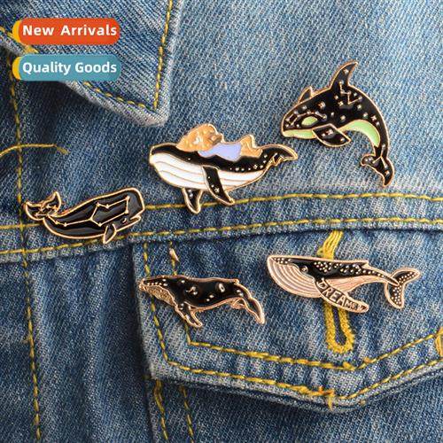 Europe and  Uned States brooches carto dolphin whale fun mod