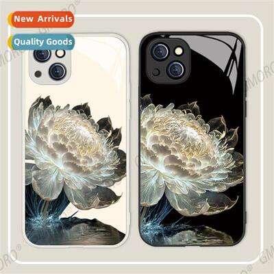 Radiant Peony 适用iphone15 phone case 12 apple 14 liquid gla