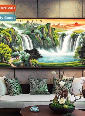 Stick drill painting new flowing water generates wealth larg