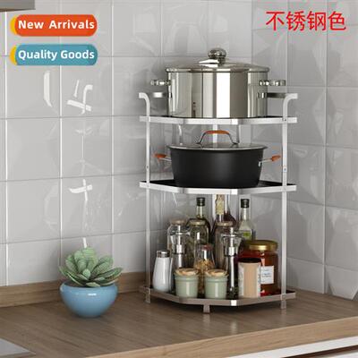 304 stainless steel kchen shelf countertop corner pot rack m