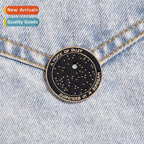 Suspended in a sunbeam cosmic starry sky big brooch jean jac